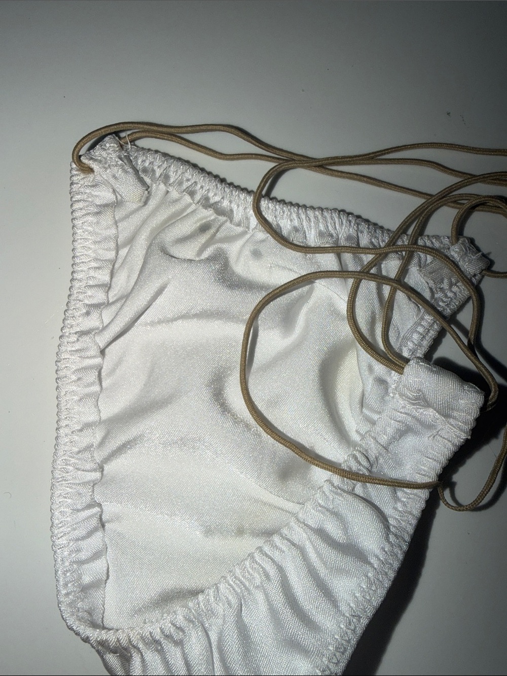 White Rhinestone String Bikini Set - Picture 2 of 4